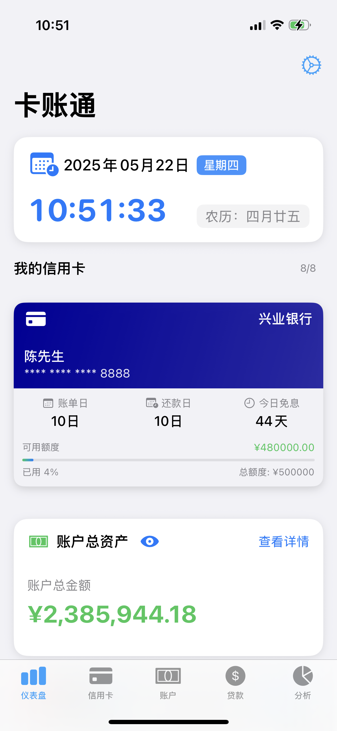 仪表盘界面